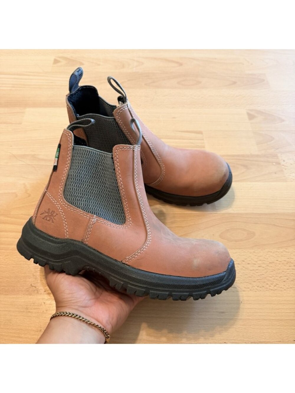 Moxie Trades Women's Angelina Work Boots Pink Composite Toe 7